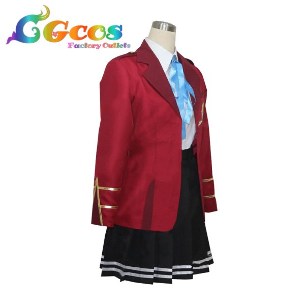 画像2: FORTUNE ARTERIAL フォーチュン アテリアル 東儀白 学園制服 コスプレ衣装 (2)