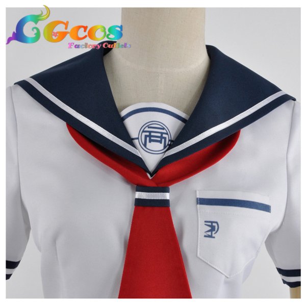 画像4: 絶対絶望少女 ダンガンロンパ AnotherEpisode 苗木こまる セーラー服 コスプレ衣装 (4)