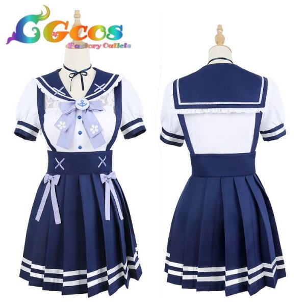 画像5: 「一部在庫あり」バーチャルYouTuber VTuber 湊あくあ 新衣装 コスプレ衣装 (5)