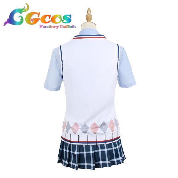 画像2: ラブライブ!虹ヶ咲学園スクールアイドル同好会 スクスタ 虹ヶ咲学園 中須かすみ 夏服 コスプレ衣装 (2)
