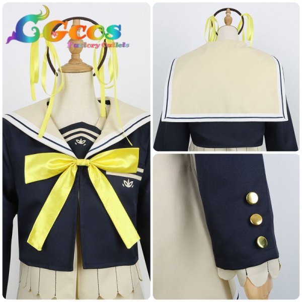 画像6: Tokyo 7th シスターズ 4U 文化祭 鰐淵エモコ 制服 コスプレ衣装 (6)