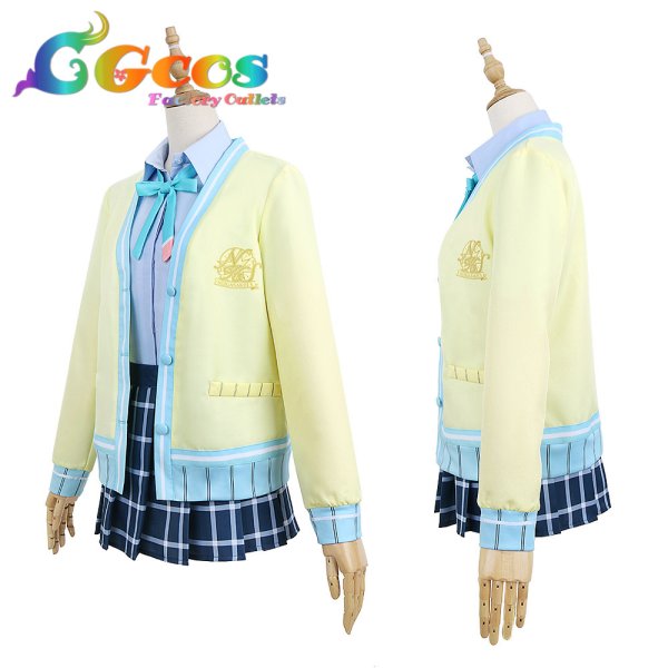 画像3: ラブライブ!虹ヶ咲学園スクールアイドル同好会 スクスタ 虹ヶ咲学園 近江彼方 夏服 コスプレ衣装 (3)