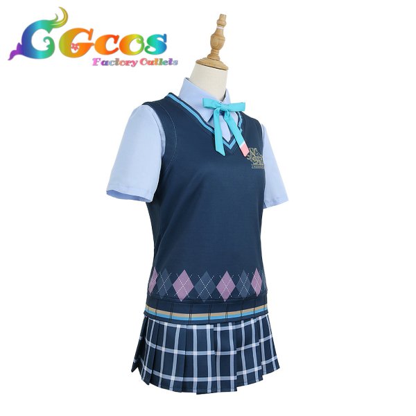 画像3: ラブライブ!虹ヶ咲学園スクールアイドル同好会 スクスタ 虹ヶ咲学園 朝香果林 夏服 コスプレ衣装 (3)