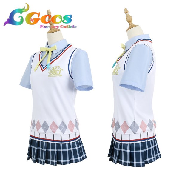 画像3: ラブライブ!虹ヶ咲学園スクールアイドル同好会 スクスタ 虹ヶ咲学園 中須かすみ 夏服 コスプレ衣装 (3)