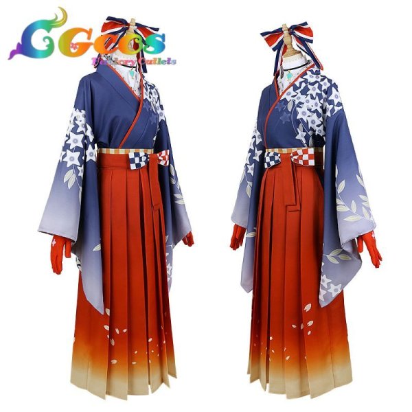 画像2: バーチャルYouTuber Vtuber 不知火フレア お正月衣装 コスプレ衣装 (2)