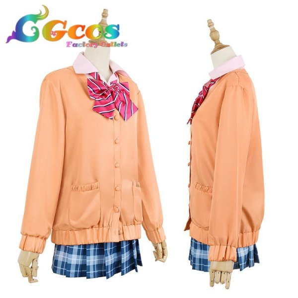 画像2: プロジェクトセカイ カラフルステージ! プロセカ 東雲絵名 制服 コスプレ衣装 (2)