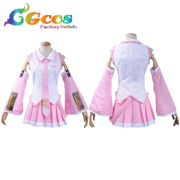 画像2: 初音ミク 桜ミク コスプレ衣装 (2)