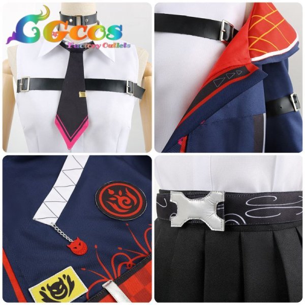 画像8: 「一部在庫あり」バーチャルYouTuber VTuber 百鬼あやめ カジュアル系衣装 コスプレ衣装 (8)