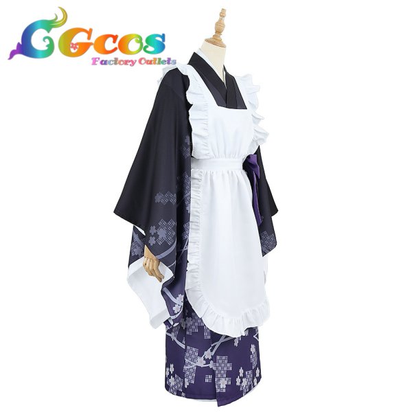 画像2: バーチャルYouTuber Vtuber 一伊那尓栖 Maid Ina コスプレ衣装 (2)