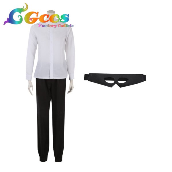 画像5: 呪術廻戦 五条悟 カンフー衣装 コスプレ衣装 (5)