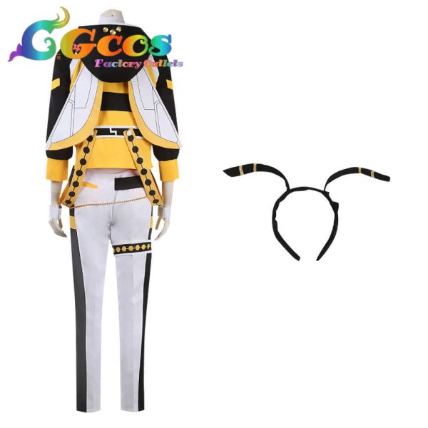 画像4: あんさんぶるスターズ! Music スカウト!ハニービー 勤労ハニービー 桜河こはく コスプレ衣装 (4)