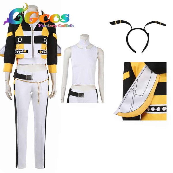 画像5: あんさんぶるスターズ! Music スカウト!ハニービー 空腹ハニービー 椎名ニキ 不労ハニービー 天城燐音 コスプレ衣装 (5)