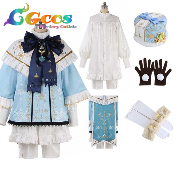 画像7: あんさんぶるスターズ! Branco ブランコ Sweet Sweet White Song 白鳥藍良 春川宙 紫之創 姫宮桃李 コスプレ衣装 (7)