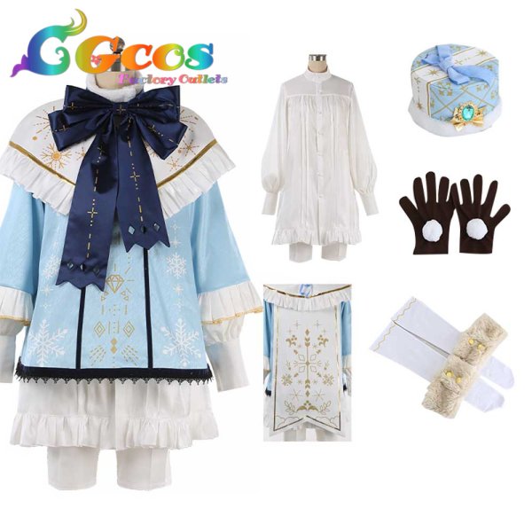 画像8: あんさんぶるスターズ! Branco ブランコ Sweet Sweet White Song 白鳥藍良 春川宙 紫之創 姫宮桃李 コスプレ衣装 (8)