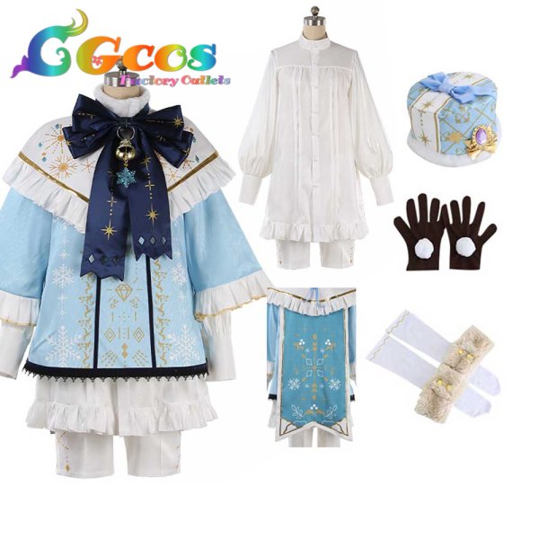 画像6: あんさんぶるスターズ! Branco ブランコ Sweet Sweet White Song 白鳥藍良 春川宙 紫之創 姫宮桃李 コスプレ衣装 (6)