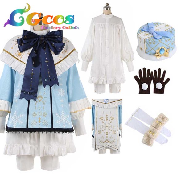 画像5: あんさんぶるスターズ! Branco ブランコ Sweet Sweet White Song 白鳥藍良 春川宙 紫之創 姫宮桃李 コスプレ衣装 (5)