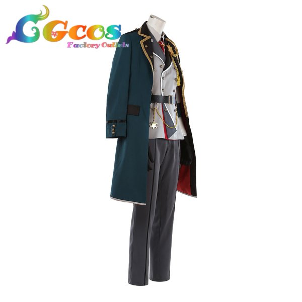 画像2: あんさんぶるスターズ!!Music Double Face 緑眼の仕置き人 三毛縞斑 コスプレ衣装 (2)