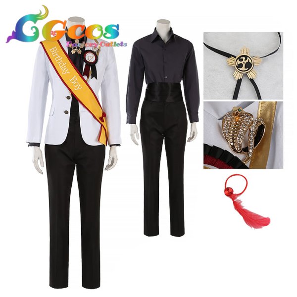 画像6: おめかしバースデー スカラビア寮 ジャミル・バイパー Jamil Viper ハーツラビュル寮 エース・トラッポラ Ace Trappola コスプレ衣装 (6)