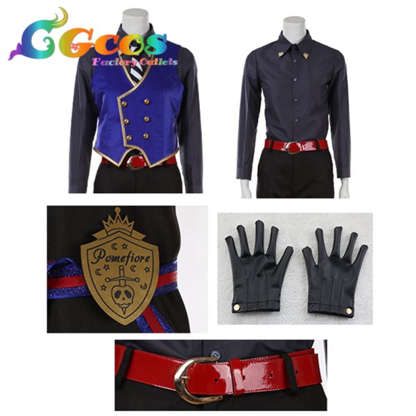 画像10: ポムフィオーレ寮 エペル・フェルミエ Epel Felmier ルーク・ハント Rook Hunt ヴィル・シェーンハイト Vil Schoenheit コスプレ衣装 (10)