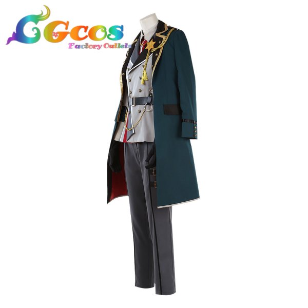 画像3: あんさんぶるスターズ!!Music Double Face 緑眼の仕置き人 三毛縞斑 コスプレ衣装 (3)