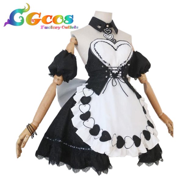 画像2: アズールレーン 能代 ノシロ IJN Noshiro 氷は少なめに? メイド コスプレ衣装 (2)