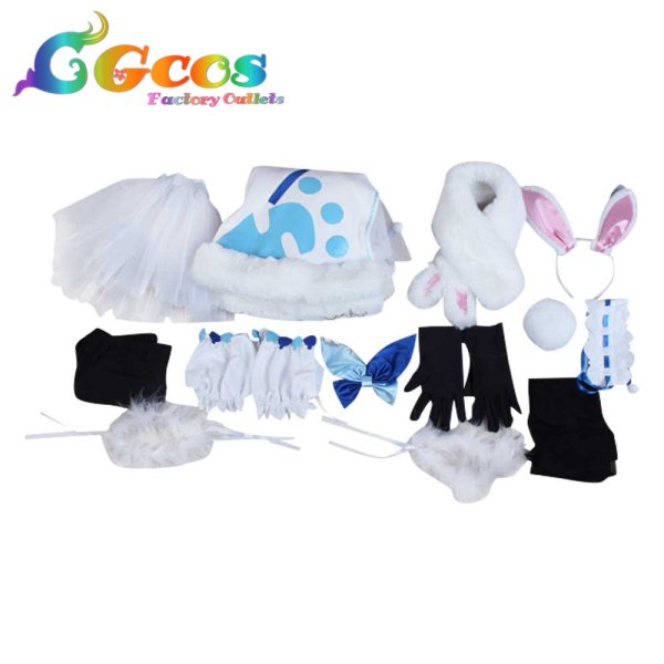 画像4: バーチャルYouTuber VTuber 兎田ぺこら コスプレ衣装 (4)