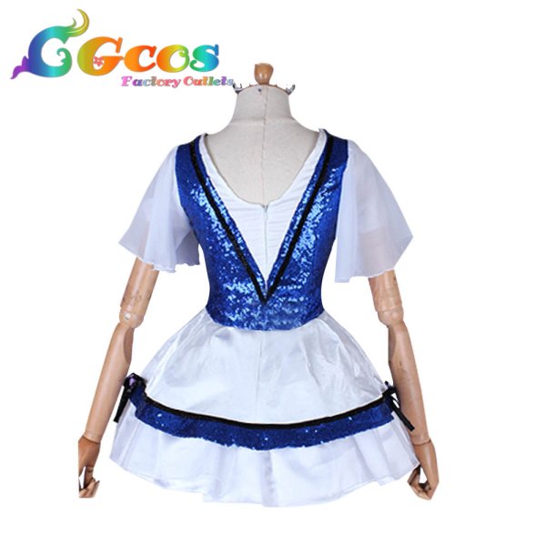 画像3: ラブライブ! サンシャイン!! 弾ける笑顔 WATER BLUE NEW WORLD 小原鞠莉UR 覚醒後 コスプレ衣装 (3)