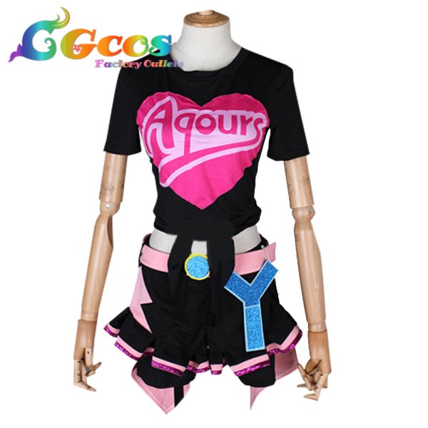 画像2: ラブライブ! サンシャイン!! 第2期第6話 Aqours MIRACLE WAVE 渡辺曜 コスプレ衣装 (2)