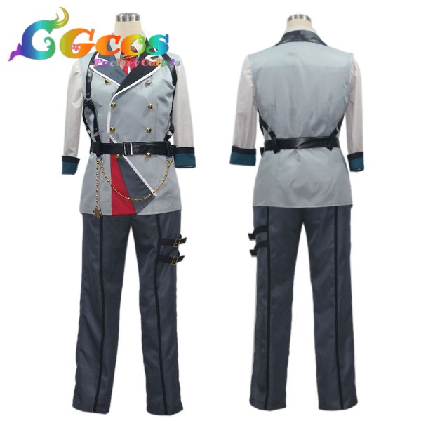 画像4: あんさんぶるスターズ! 三毛縞斑 紫眼の仕置き人 コスプレ衣装 (4)