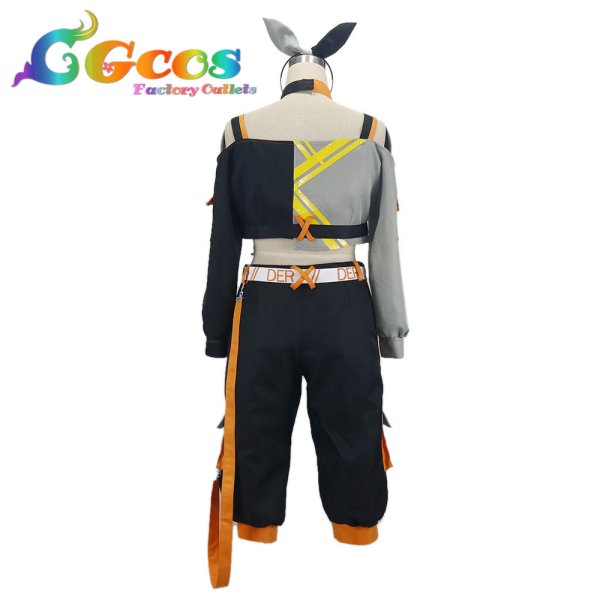 画像3: プロジェクトセカイ カラフルステージ! プロセカ アクティブストリート 鏡音リン コスプレ衣装 (3)