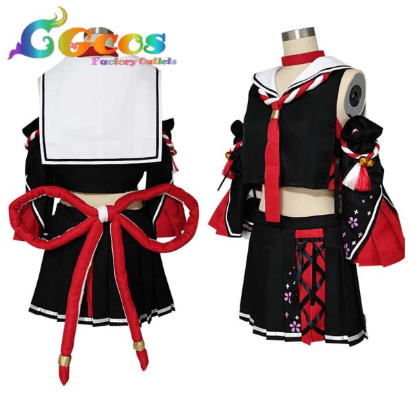 画像3: バーチャルYouTuber VTuber 大神ミオ 通常衣装 コスプレ衣装 (3)