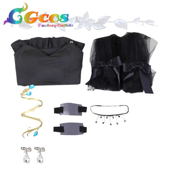 画像5: バーチャルYouTuber VTuber ワトソン・アメリア ドレス コスプレ衣装 (5)