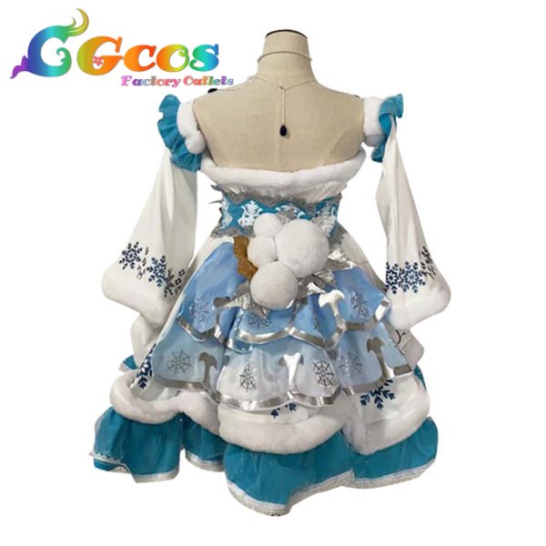 画像3: 白坂小梅 ホワイトスノードール コスプレ衣装 (3)