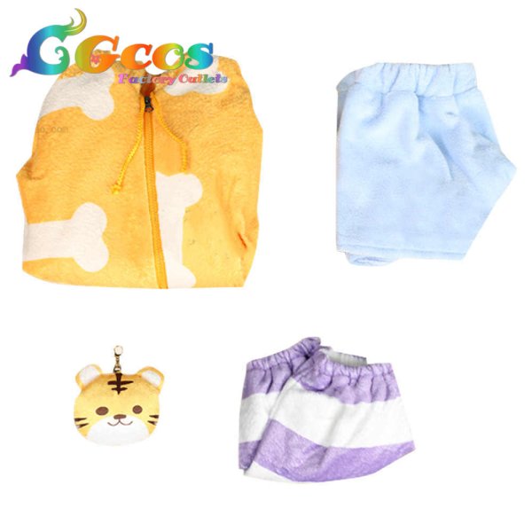 画像3: バーチャルYouTuber VTuber 猫又おかゆ 戌神ころね パジャマ コスプレ衣装 (3)