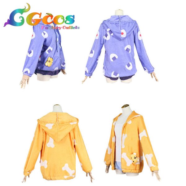 画像2: バーチャルYouTuber VTuber 猫又おかゆ 戌神ころね パジャマ コスプレ衣装 (2)