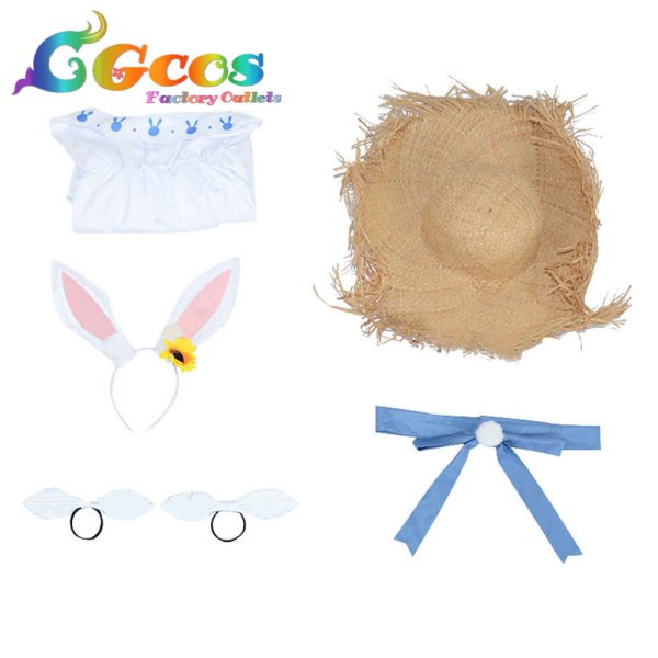 画像5: バーチャルYouTuber VTuber 兎田ぺこら 2周年記念 キャンバスアート コスプレ衣装 (5)