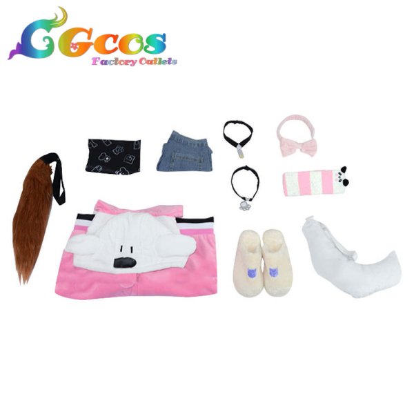 画像5: バーチャルYouTuber VTuber 戌神ころね 部屋着衣装 コスプレ衣装 (5)