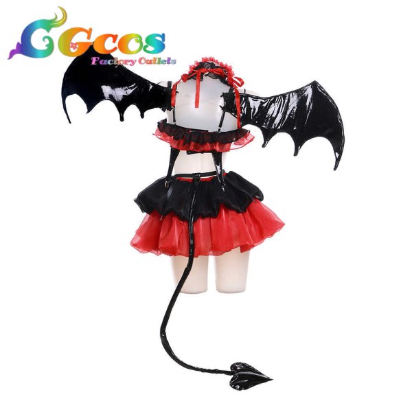 画像2: デート・ア・ライブ 時崎狂三 小悪魔 コスプレ衣装 (2)