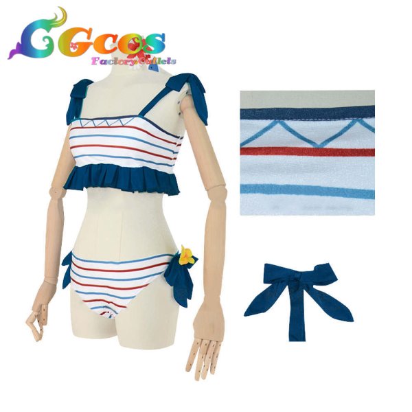 画像2: バーチャルYouTuber VTuber ガウル・グラ がうる・ぐら 誕生日記念2021 水着 コスプレ衣装 (2)