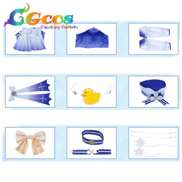 画像3: 原神　げんしん　バーバラ　水着　余韻の叙述　サマータイムスパークル　コスプレ衣装 (3)