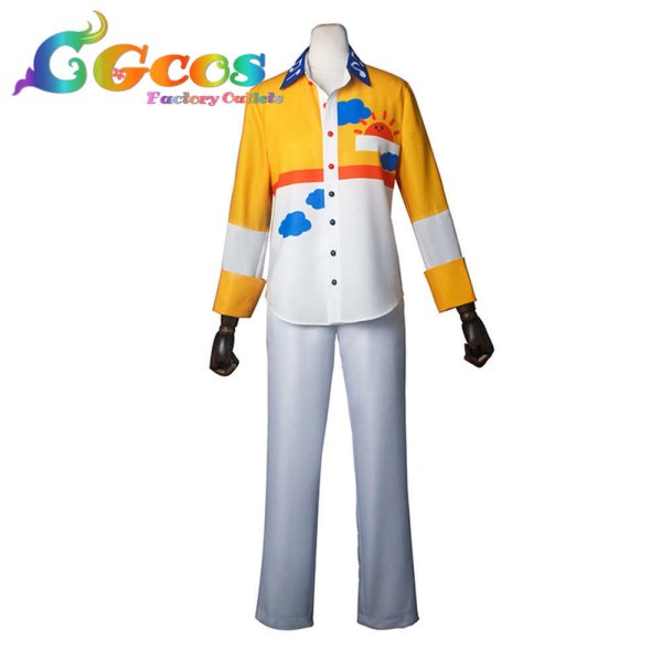 画像2: あんさんぶるスターズ!!Music あんさんぶる 体操!! わくわく?おじさんといっしょ 佐賀美陣 椚章臣 漣ジュン 桜河こはく コスプレ衣装 (2)