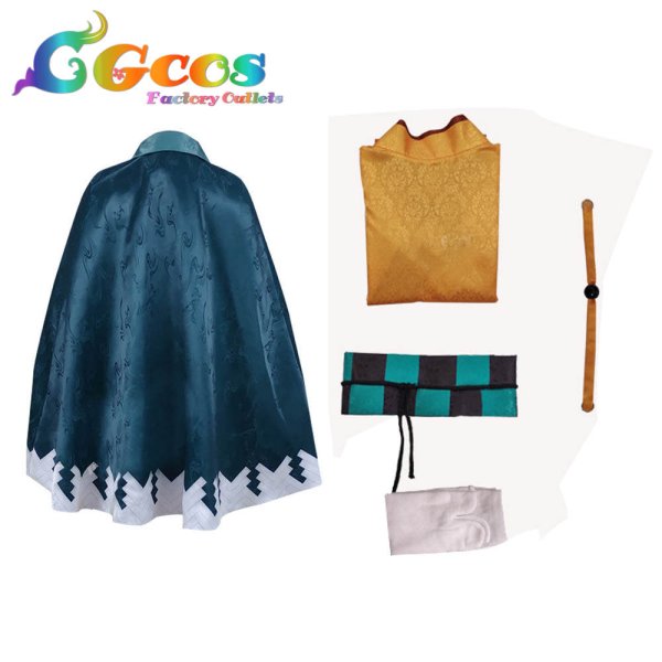 画像4: 鬼滅の刃×ナンジャタウン 〜猫との穏やかな日々〜 竈門炭治郎 コスプレ衣装 (4)