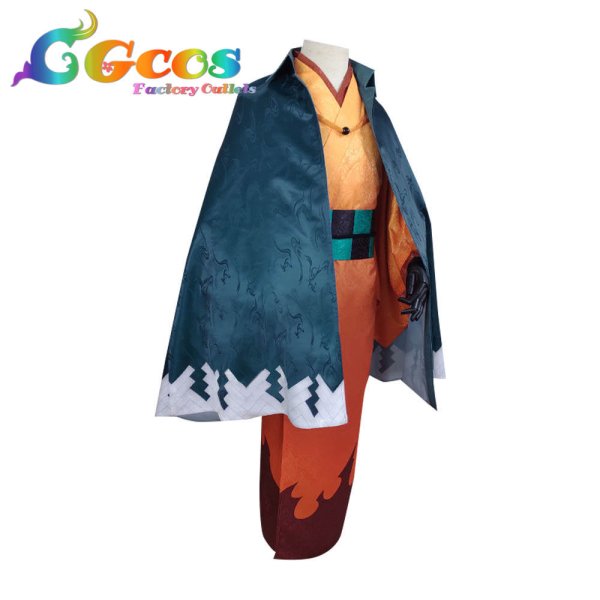 画像2: 鬼滅の刃×ナンジャタウン 〜猫との穏やかな日々〜 竈門炭治郎 コスプレ衣装 (2)