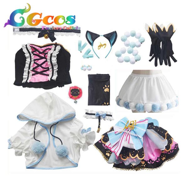 画像16: ラブライブ!スクフェスAC キャットツインテール 園田海未 高坂穂乃果 南ことり 西木野真姫 星空凛 小泉花陽 絢瀬絵里 矢澤にこ 東條希 コスプレ衣装 (16)