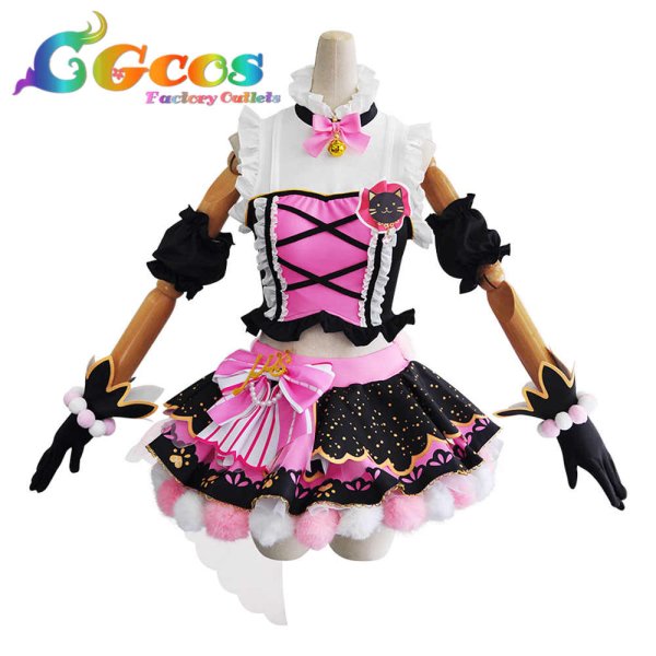 画像8: ラブライブ!スクフェスAC キャットツインテール 園田海未 高坂穂乃果 南ことり 西木野真姫 星空凛 小泉花陽 絢瀬絵里 矢澤にこ 東條希 コスプレ衣装 (8)