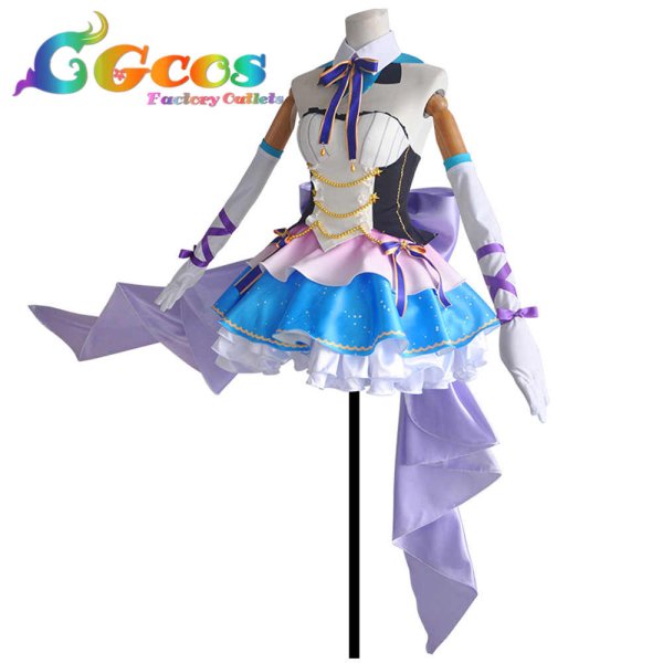 画像2: Re:ゼロから始める異世界生活 エミリア アイドルVer コスプレ衣装 (2)