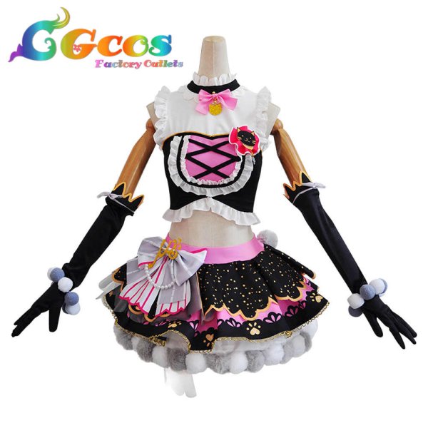 画像6: ラブライブ!スクフェスAC キャットツインテール 園田海未 高坂穂乃果 南ことり 西木野真姫 星空凛 小泉花陽 絢瀬絵里 矢澤にこ 東條希 コスプレ衣装 (6)