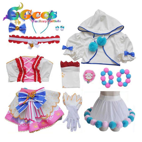 画像17: ラブライブ!スクフェスAC キャットツインテール 園田海未 高坂穂乃果 南ことり 西木野真姫 星空凛 小泉花陽 絢瀬絵里 矢澤にこ 東條希 コスプレ衣装 (17)