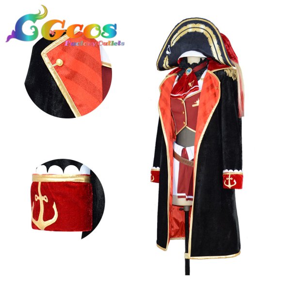 画像2: バーチャルYouTuber VTuber 宝鐘マリン コスプレ衣装 (2)