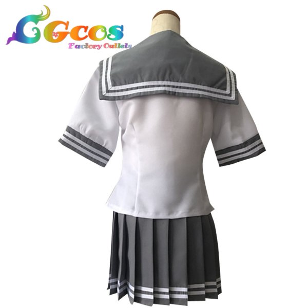 画像2: ラブライブ! サンシャイン!! Aqours セーラー 津島善子 国木田花丸 黒澤ルビィ 渡辺曜 黒澤ダイヤ 高海千歌 松浦果南 小原鞠莉 桜内梨子 コスプレ衣装 (2)